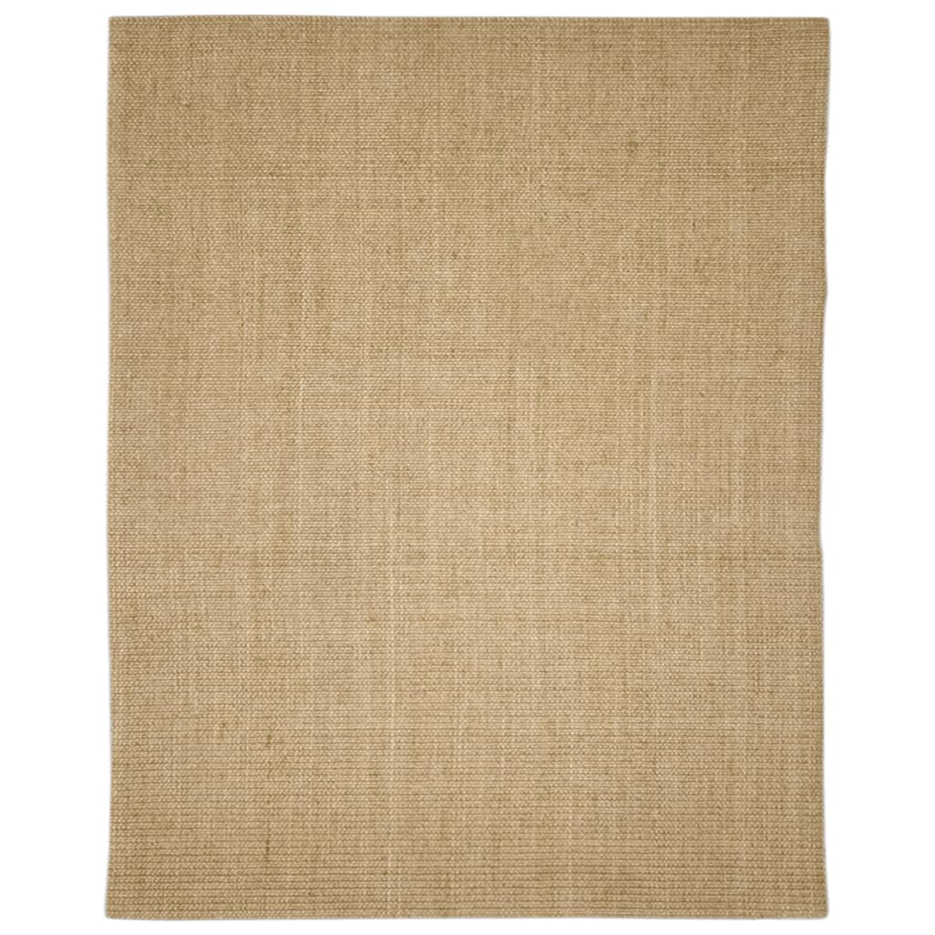 the rectangular scratching mat with a woven sisal surface on a plain white background