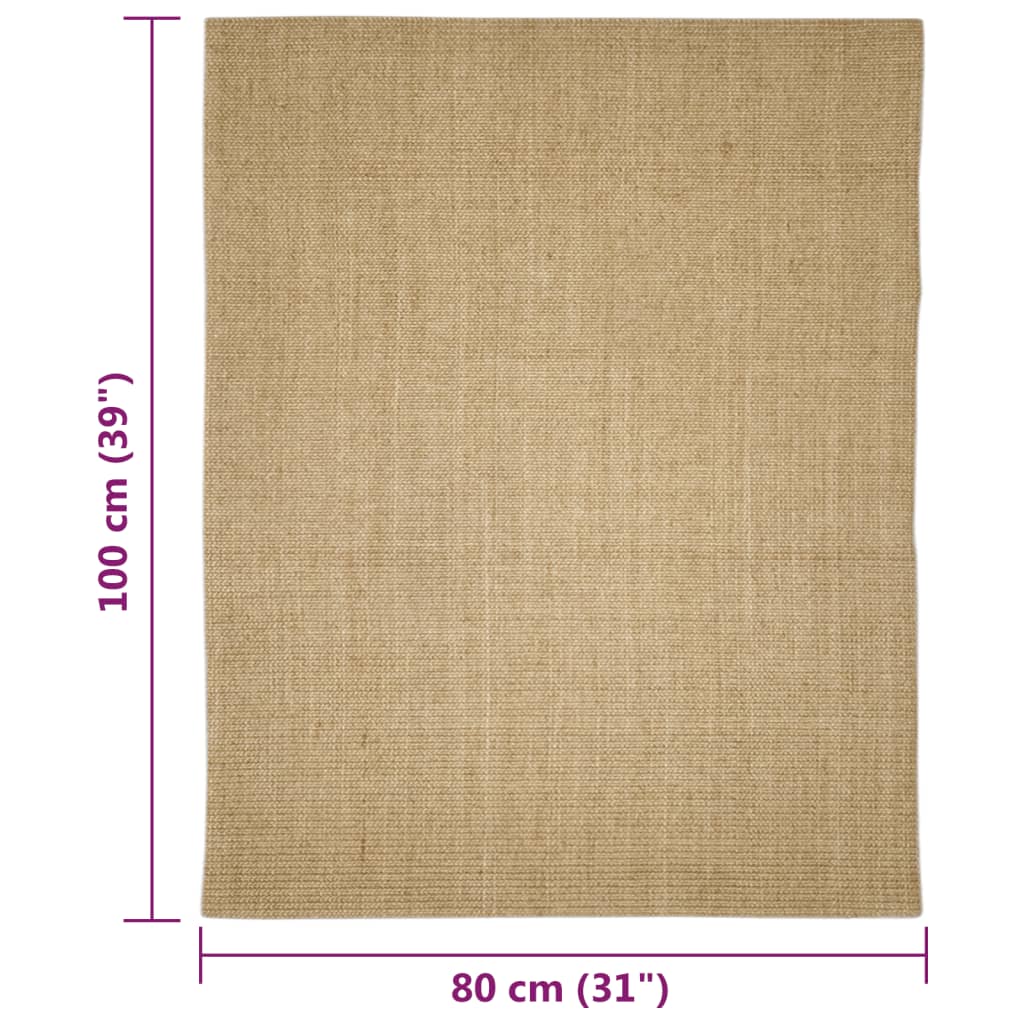 the scratching mat with lines and labels indicating the height and width of the item