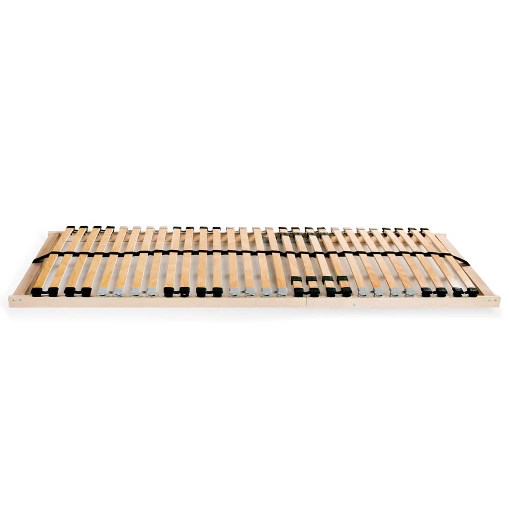 The slatted bed base seen from a low front perspective