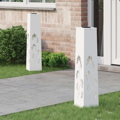 vidaXL Solar LED Pathway Light 2 pcs Warm White 18 x 18 x 80 cm 1