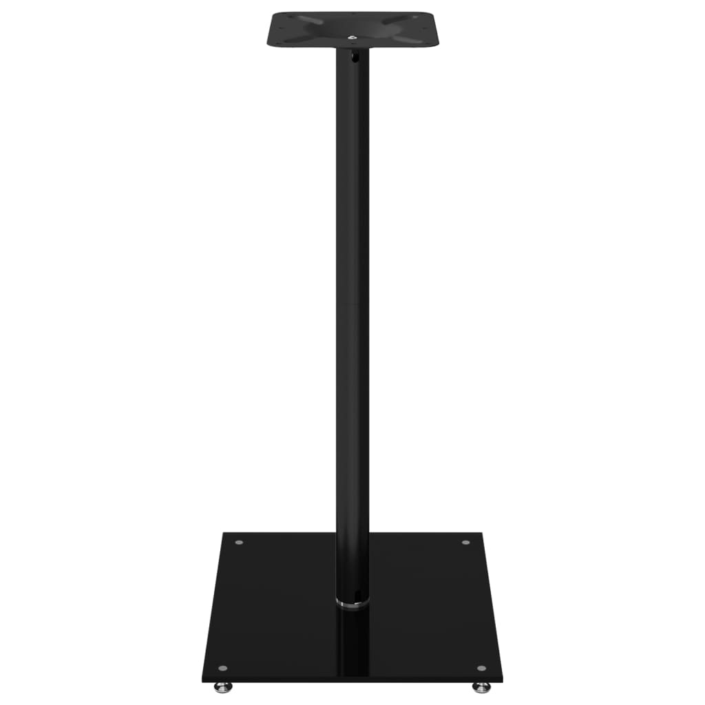 the speaker stands isolated against a white background showing the sleek black finish