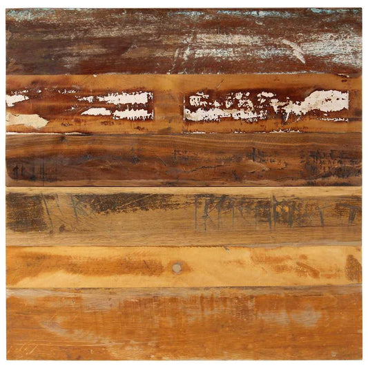 vidaXL Square Table Top 15-16 mm Solid Reclaimed Wood close up of wood grain and distressed finish
