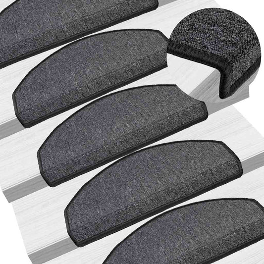 Stair Mats 65x24x4 cm Half Round Large Width 65 cm 15 Anthracite