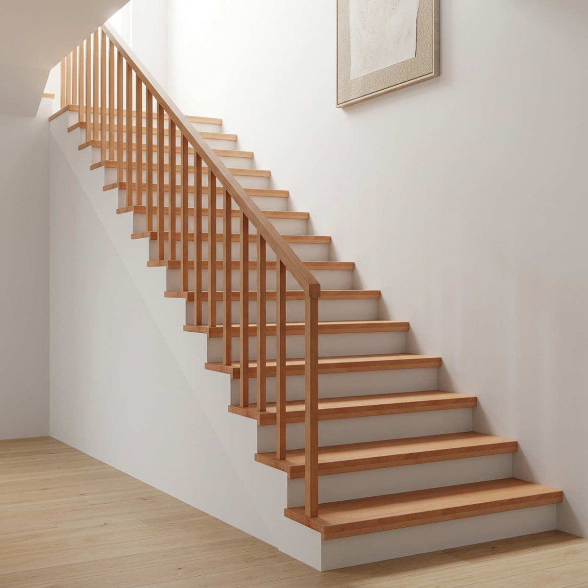 Stair Treads Solid Beech Wood Depth 25 cm 2 Natural 80 cm