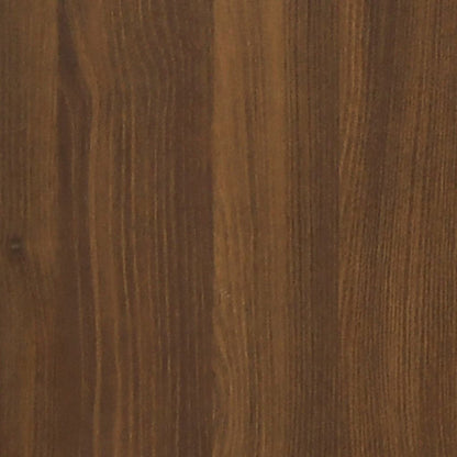 Close up of the brown oak effect wood grain on the staircase bookcase