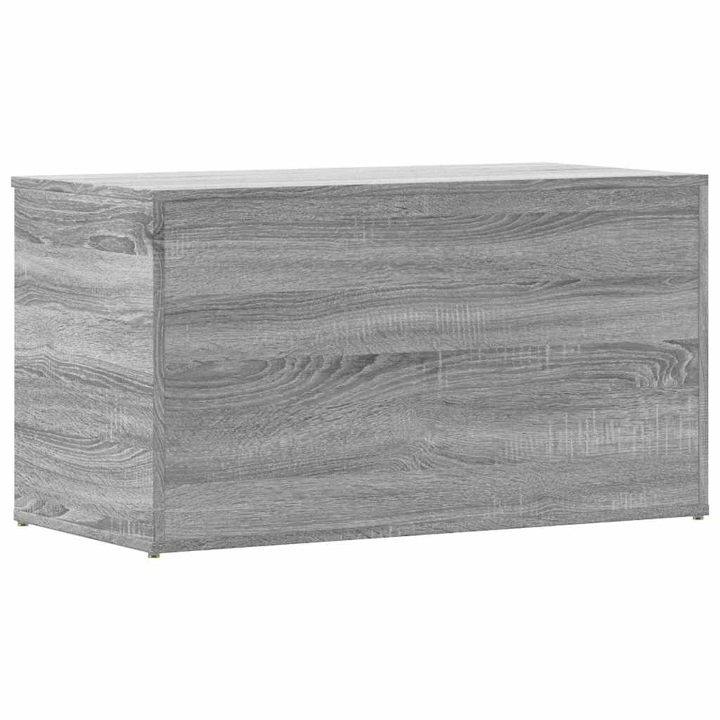 The storage chest viewed from the side with the lid closed