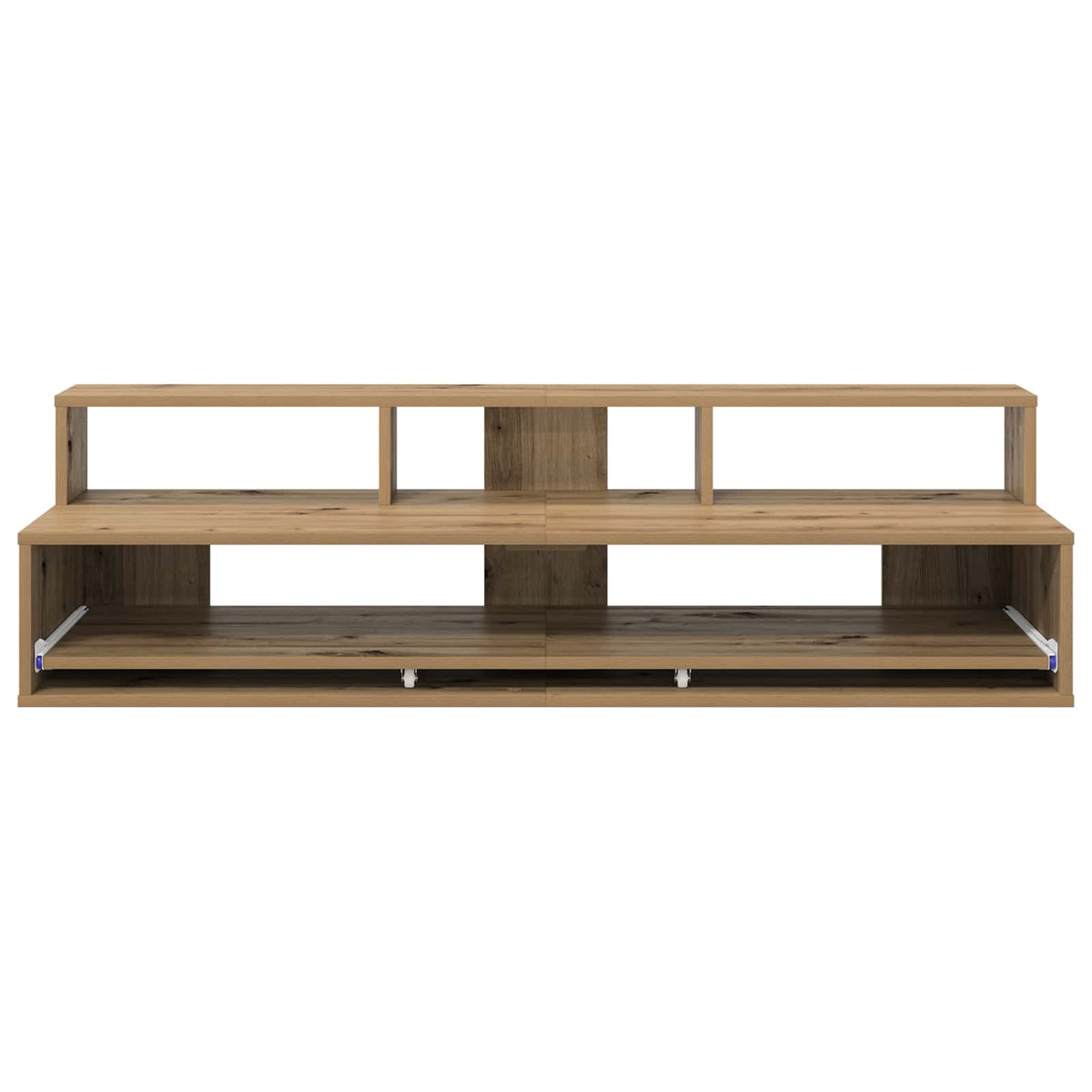 The musical keyboard desk features a pull-out shelf and open storage