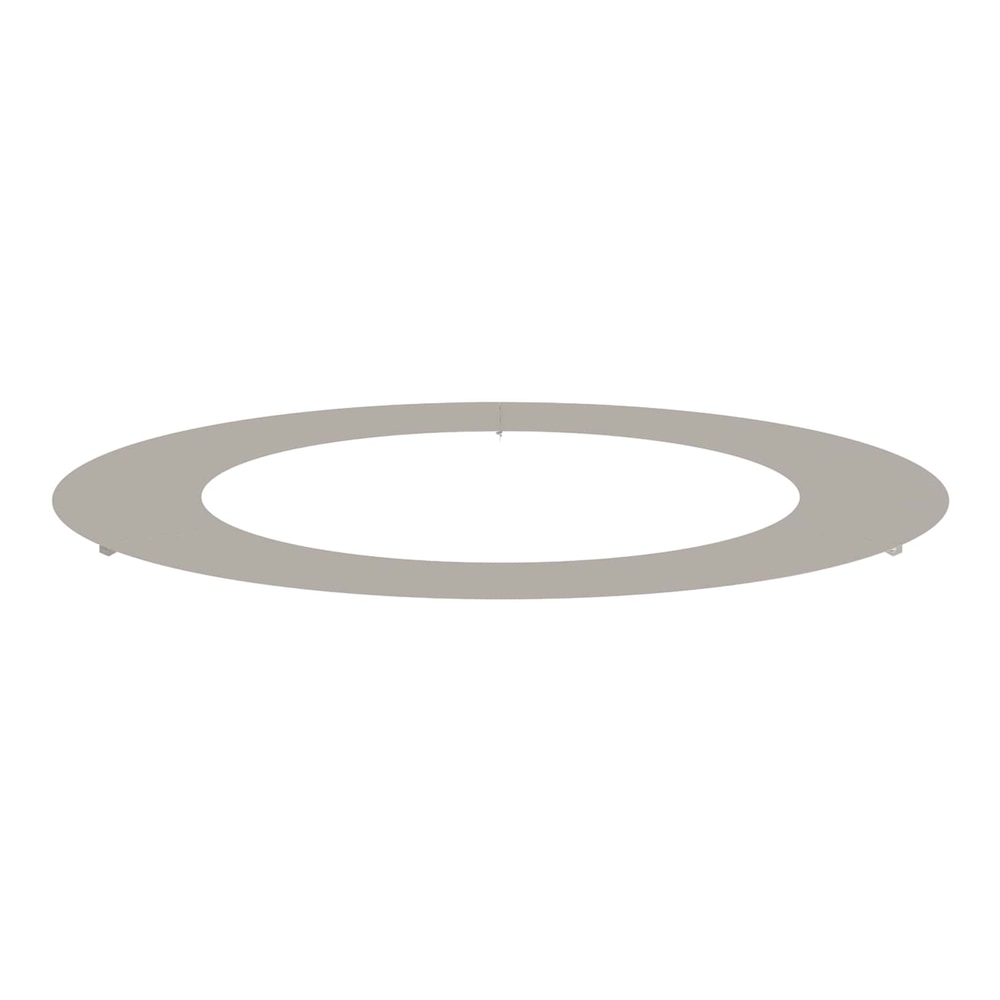 a plain metal flat tree ring with a grey finish