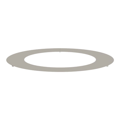 a plain metal flat tree ring with a grey finish