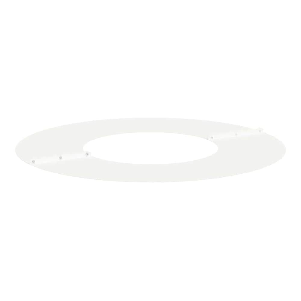 a single white flat tree ring with visible screw fixings