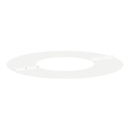 a single white flat tree ring with visible screw fixings
