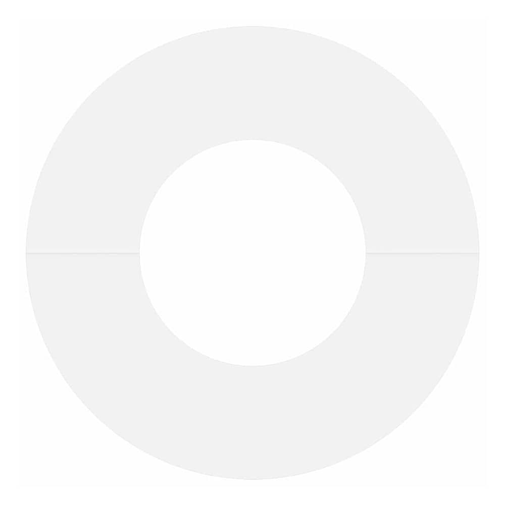 white flat tree ring shown from above with a central opening