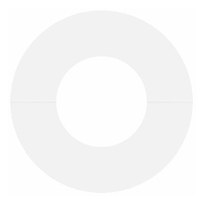 white flat tree ring shown from above with a central opening