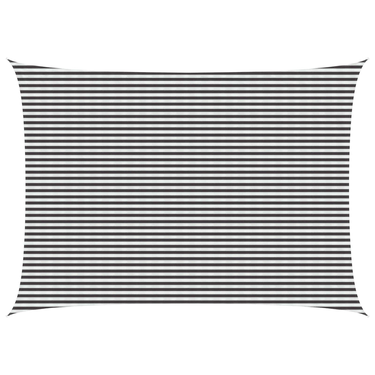 vidaXL Sunshade Sail Rectangular Anthracite and White, a rectangular sunshade sail with horizontal stripes