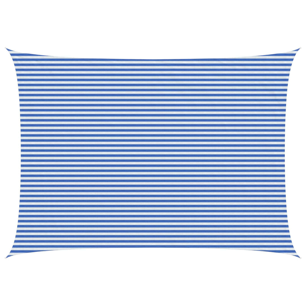vidaXL Sunshade Sail Rectangular Blue and White showing the full fabric with blue and white stripes