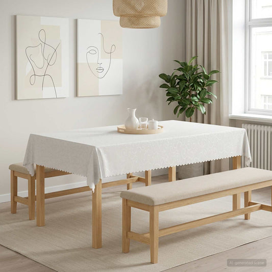 Table Cloth 5 pcs Rectangular White
