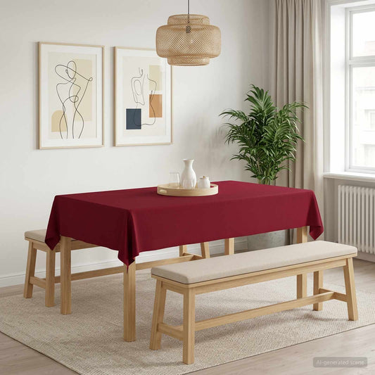 Table Cloth 5 pcs Rectangular Wine Red