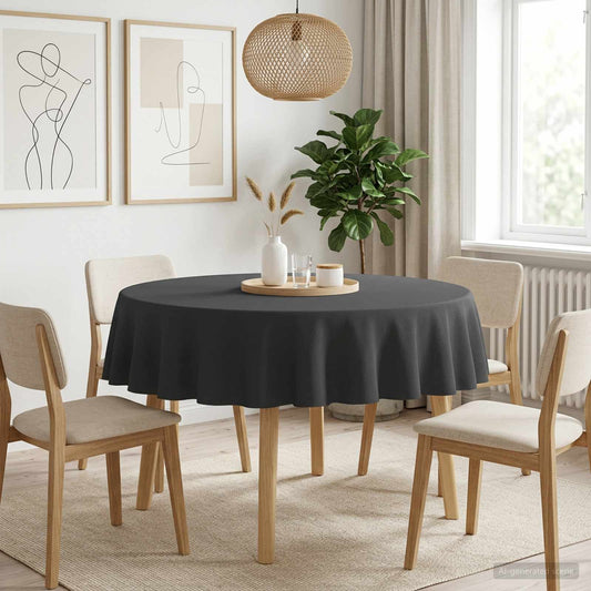 Table Cloth 5 pcs Round Dark Grey