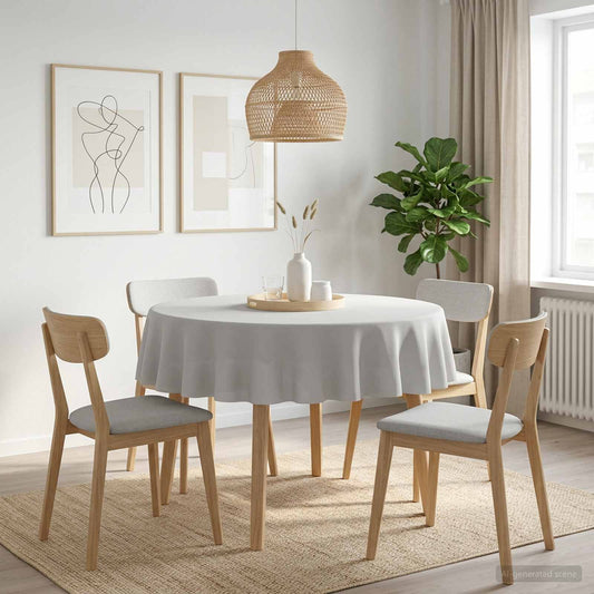 Table Cloth 5 pcs Round White