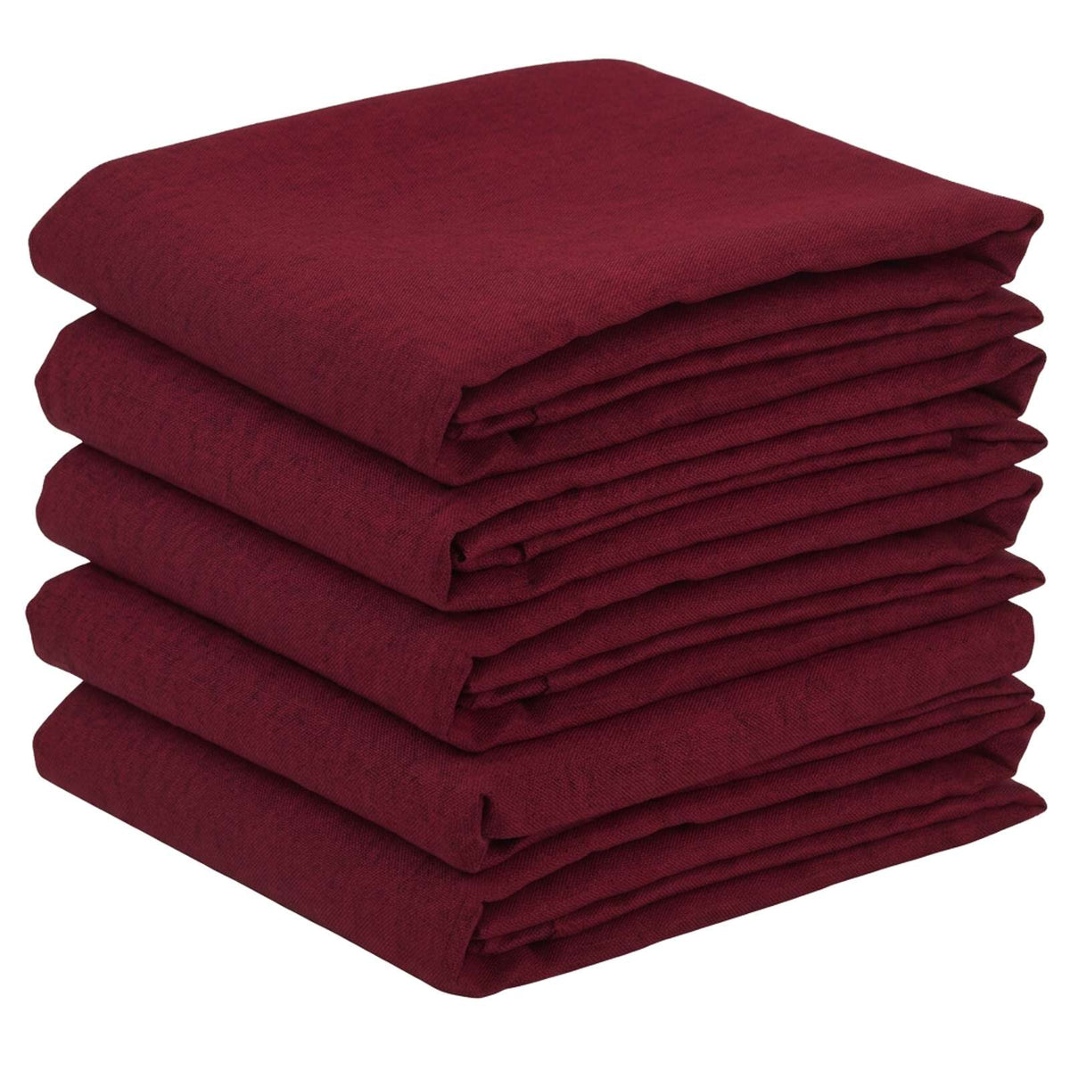 Table Cloth 5 pcs Wine Red
