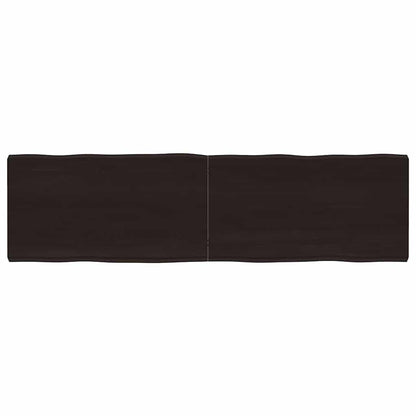 Table Top 100x50x(2-6) Live Edge Dark brown Depth 50 cm Height 6 cm 180 cm
