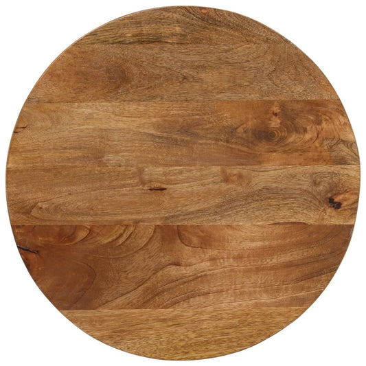 vidaXL Table Top Round Solid Wood Mango, a circular wooden surface with visible grain patterns