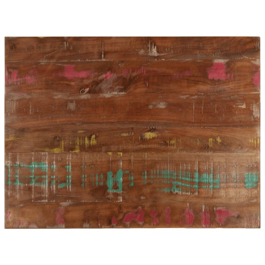 vidaXL Table Top Rectangular Solid Wood Reclaimed showing the textured surface with colourful accents