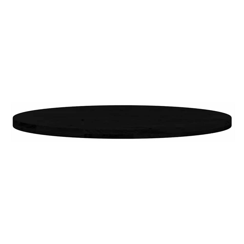 Close-up of the edge of the dark brown oval solid wood oak table top