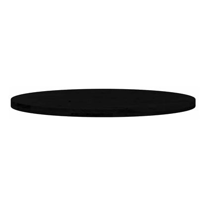 Close-up of the edge of the dark brown oval solid wood oak table top
