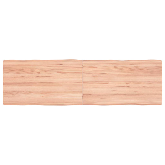 vidaXL Table Top Light Brown Live Edge, a light brown wooden table top with a live edge