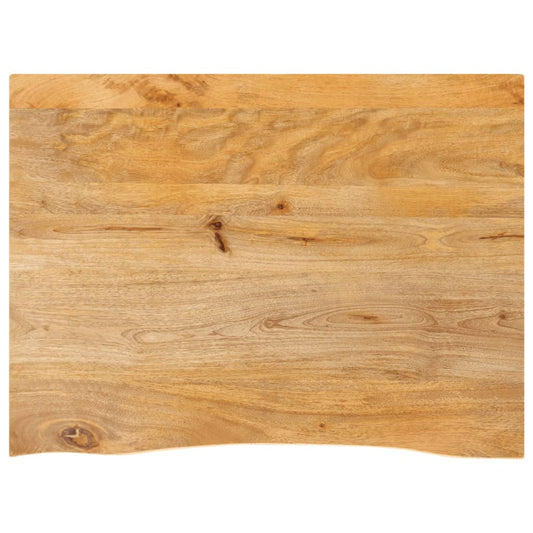 vidaXL Table Top Live Edge Solid Wood Mango, a rectangular wooden surface with a natural live edge