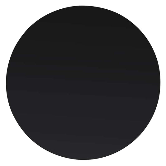 Table Top Tempered Glass Round 800 mm, a plain black circular glass surface