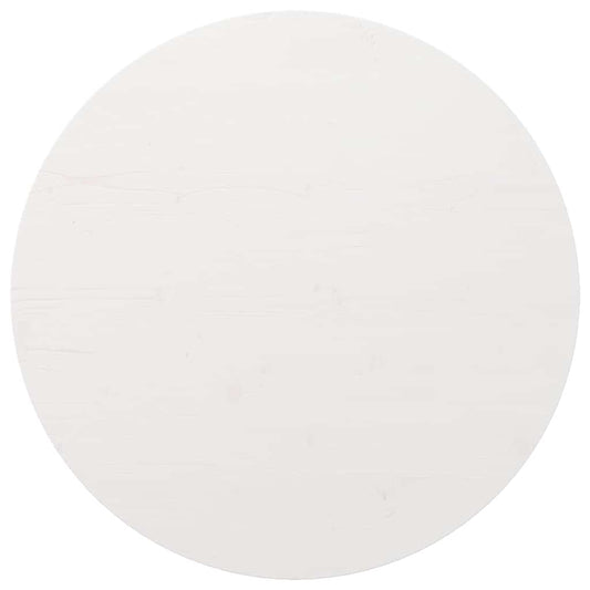 Table Top White Solid Wood Pine, a round white wooden surface with a subtle wood grain texture