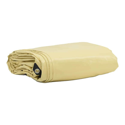vidaXL Tarpaulin 650g / m² Beige Canvas with PVC Coating folded neatly