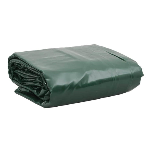vidaXL Tarpaulin Green 650 g/m² folded neatly showing its waterproof surface