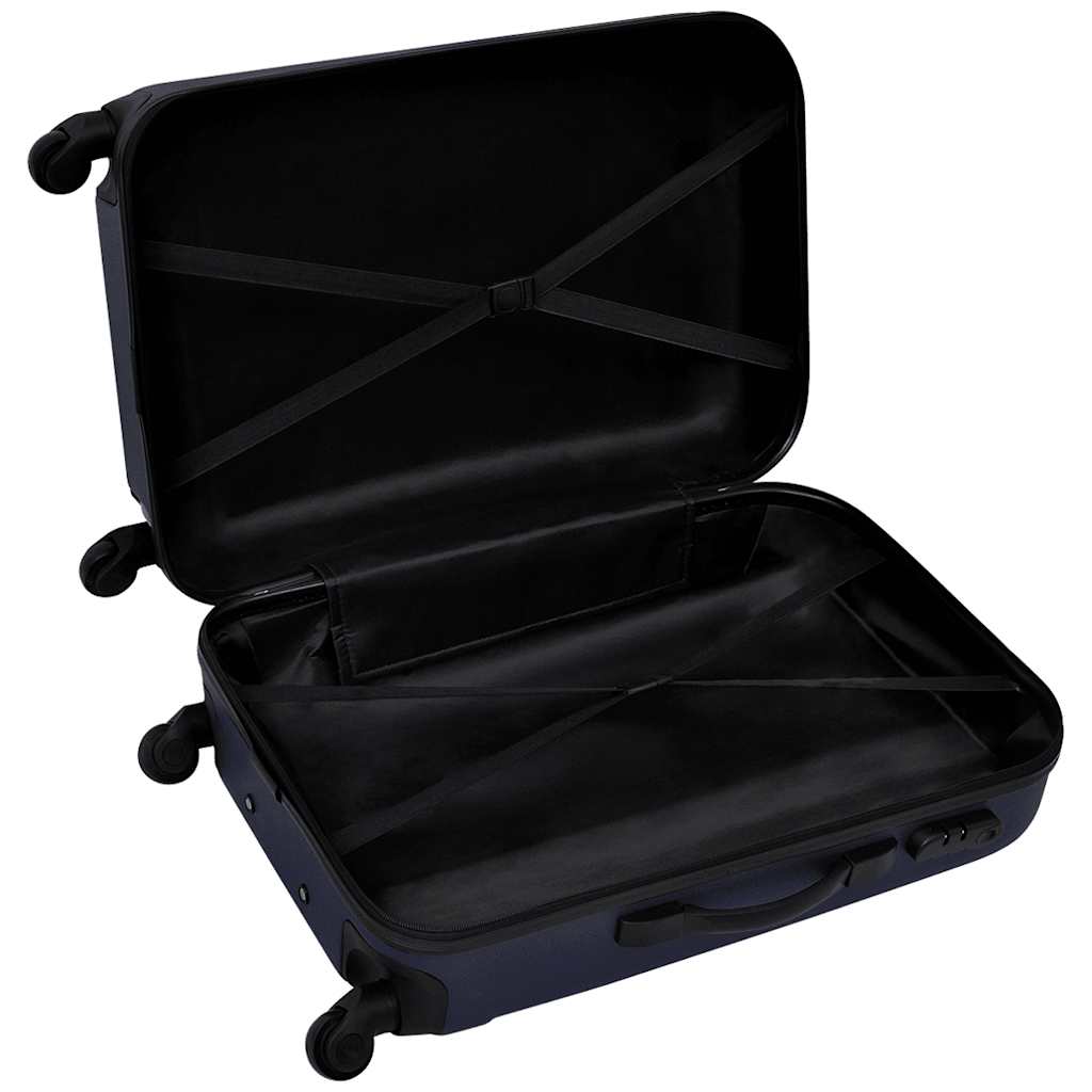 Three Piece Hardcase Trolley Set Blue 45,5/55/66 cm
