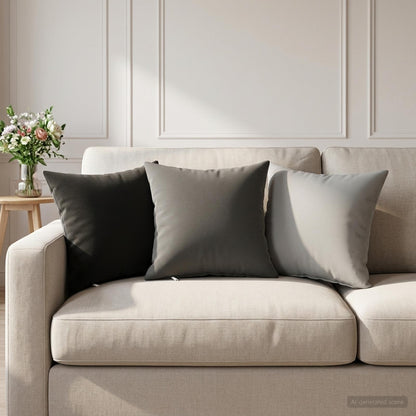 Throw Pillow HEERLEN Polyester 12 40 x 40 cm Anthracite