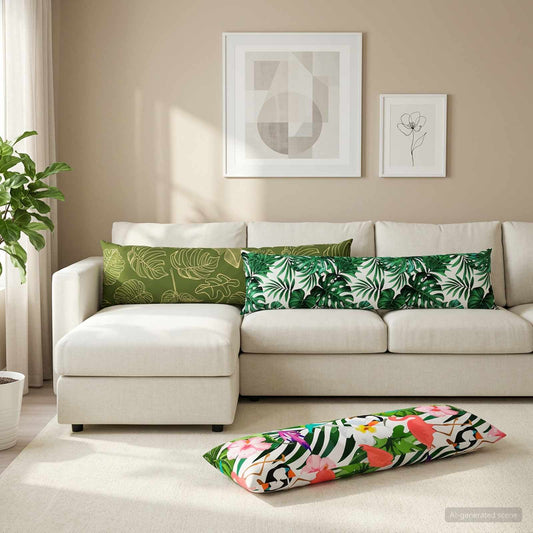 Throw Pillow HEERLEN Polyester Leaf