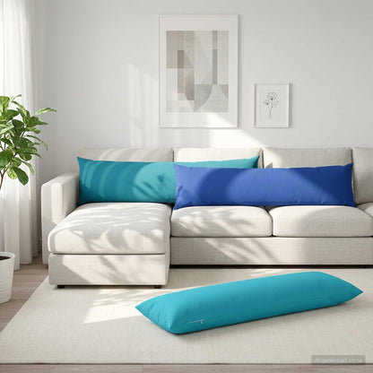 Throw Pillow HEERLEN Polyester 2 Light blue 40 x 145 cm