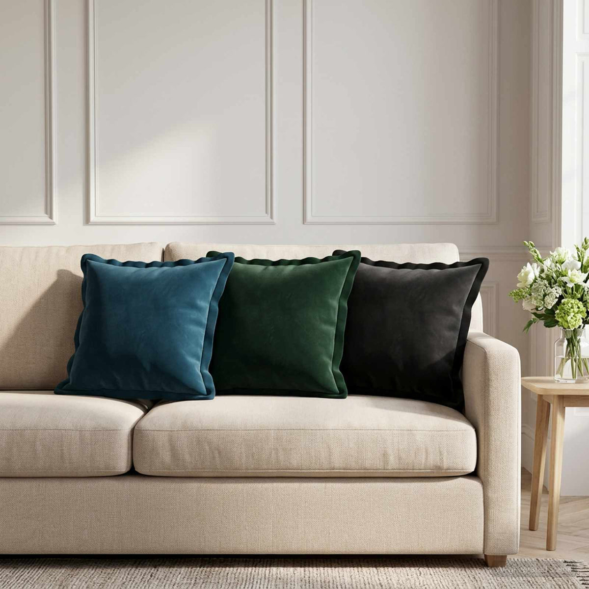 Throw Pillow HOUTEN Velvet 12 Width 40 cm Black