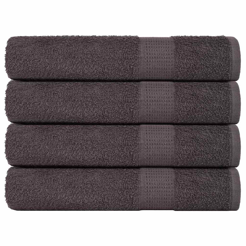 vidaXL Towels "FROGN" 4 pcs Anthracite 360 gsm stacked neatly