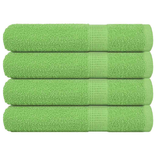 vidaXL Sauna Towels "FROGN" 4 pcs Apple Green 360 gsm stacked neatly