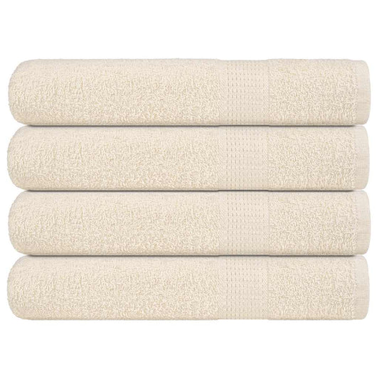 vidaXL Towels FROGN 4 pcs Cream 360 gsm stacked neatly on top of each other