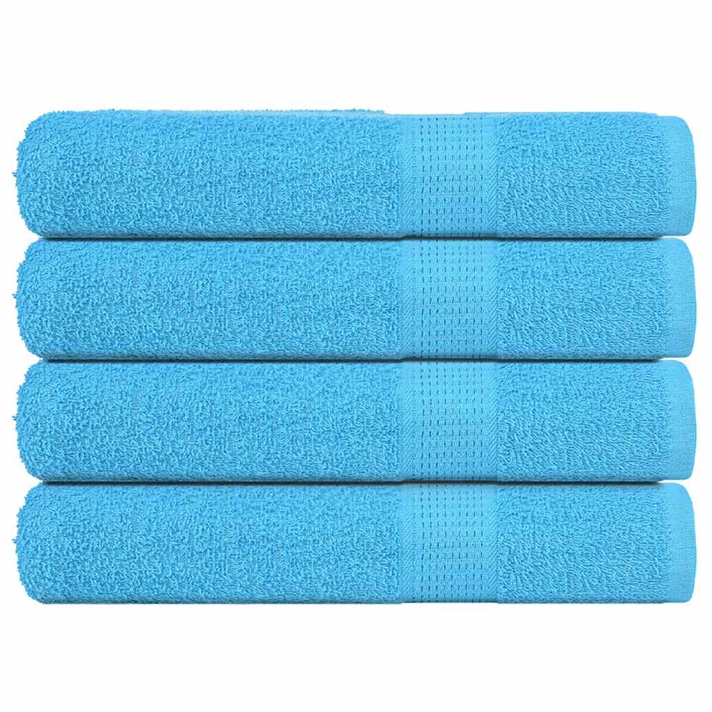 vidaXL Towels FROGN 4 pcs Turquoise 360 gsm stacked neatly on a white background