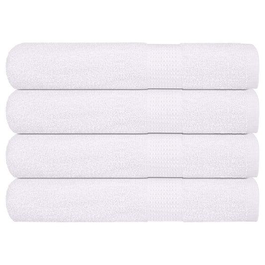 vidaXL Towels FROGN 4 pcs White 360 gsm stacked neatly on a plain white background