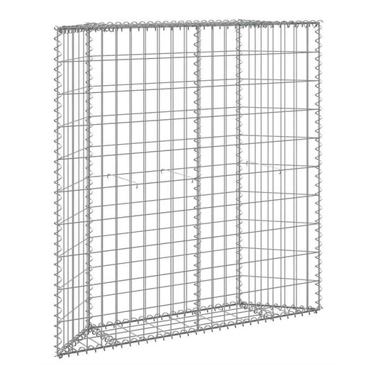 Trapezium Gabion Raised Bed Galvanised Steel 100 x 20 x 100 cm