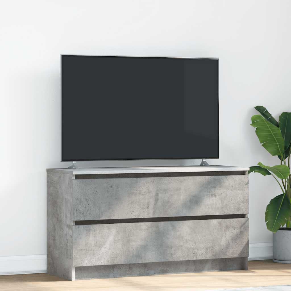 TV Cabinet 100x35x54 cm Engineered Wood Width 100 cm Concrete grey