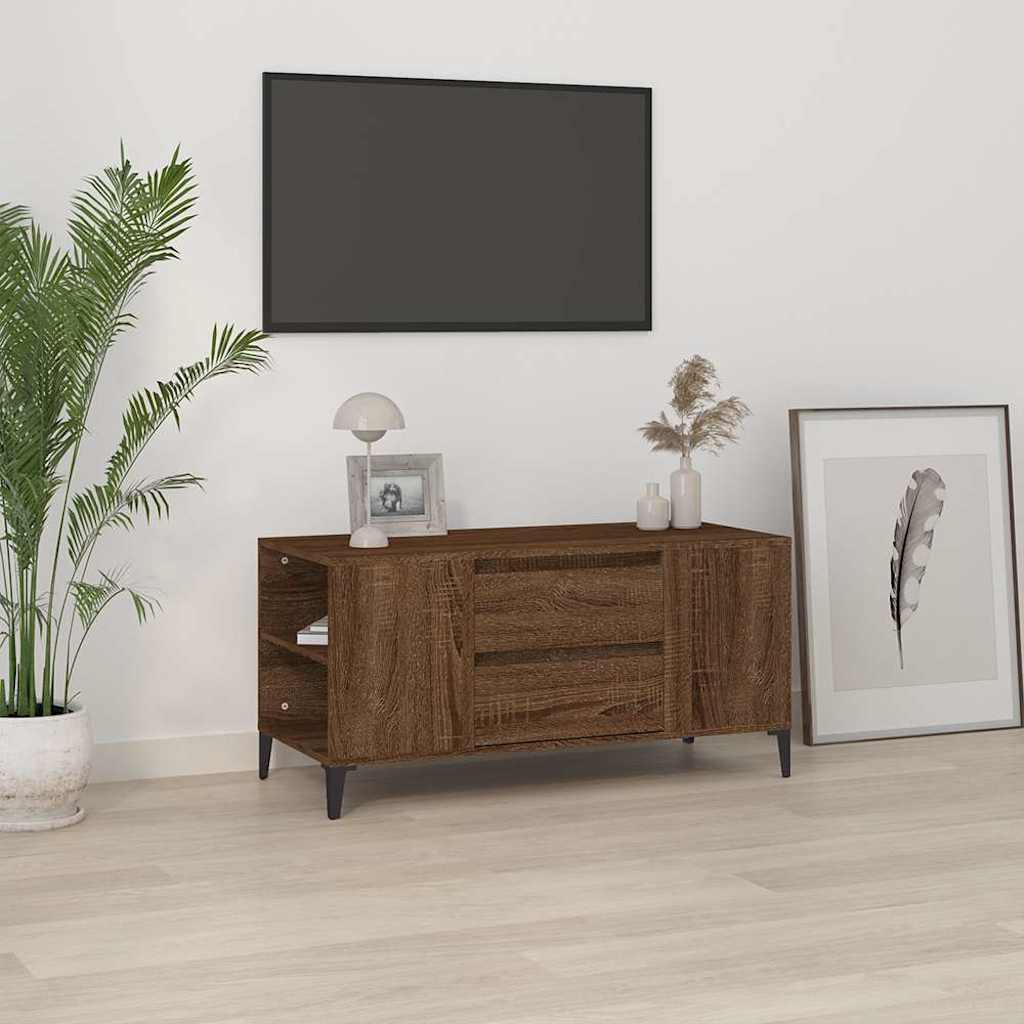 TV Cabinet 102x44,5x50 cm Engineered Wood Brown oak