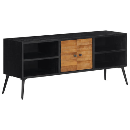 vidaXL TV Cabinet Solid Reclaimed Teak with two open shelves and two central wooden doors