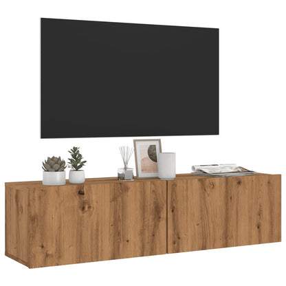 TV Cabinet 120x30x30 cm Engineered Wood 1 Width 120 cm Artisan oak